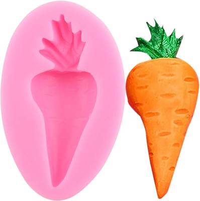 Easter Carrot Silicone Molds Carrot Fondant Mold For Cake Decorating Cupcake Top