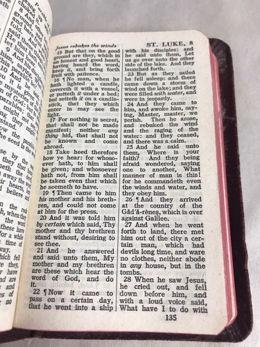 Mini Bible 1956 New Testament Psalms Proverbs Gideons Pocket Red Softcover KJV - Picture 8 of 9