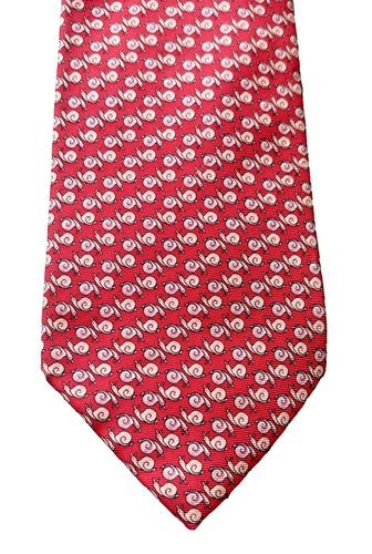Jos. A. Bank Silk Tie Mens Executive Collection Pink Snails All Over 60”