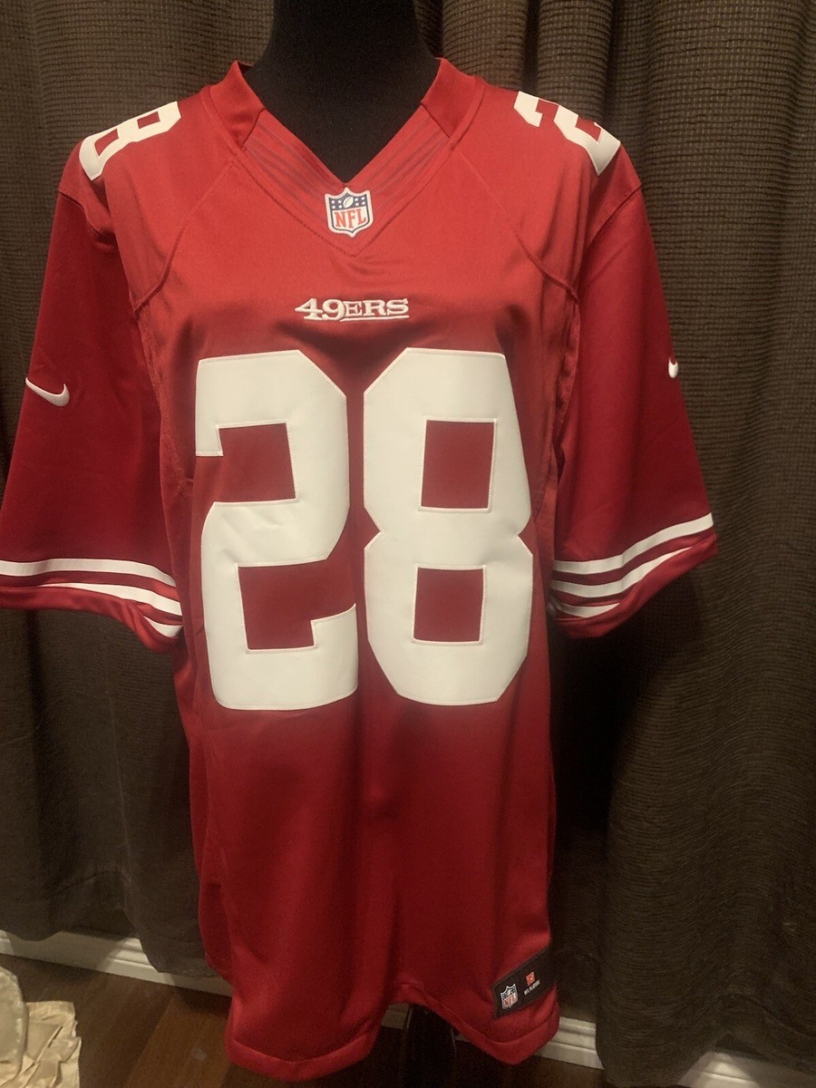 Nike NFL On Field Jersey San Francisco 49ers Carlos Hyde 28 XL EUC  Stitched
