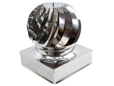 Terminale Eolico BASE QUADRA - Acciaio Inox - Canna Fumaria Comignolo