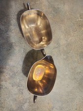Vintage Hammered Peuter Sugar And Cream Set Made In Japan