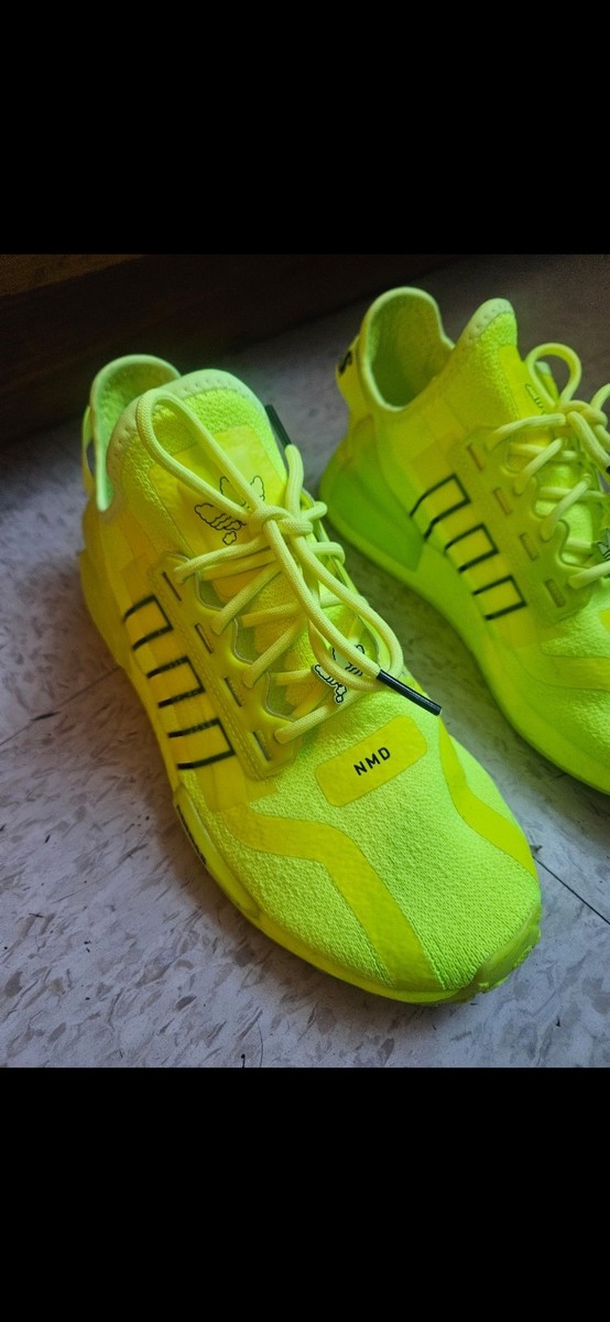 adidas NMD Neon Yellow Low Top Lightweight Lace Up Men's Athletic Sneaker |  eBay