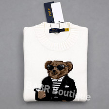 POLO RALPH LAUREN Polo Bear Suit Cotton Sweater Women  s Size S - NWT