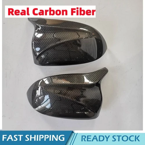 Real Carbon Fiber Mirror Cover Caps Shell Fits For BMW X3-X6 X7 G01-G03 G05 G06