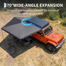 270 Passenger Side Car Awning Rooftop 6.6ft Pullout Ripstop Sun Shelter Van