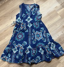 Tea Collection Sleeveless Wrap dress Limpopo Bandana Dress Size 10