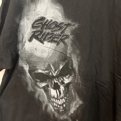 RARE Authentic Vintage Ghost Rider Skull  T Shirt 2XL  Black Men XL Mad Engine
