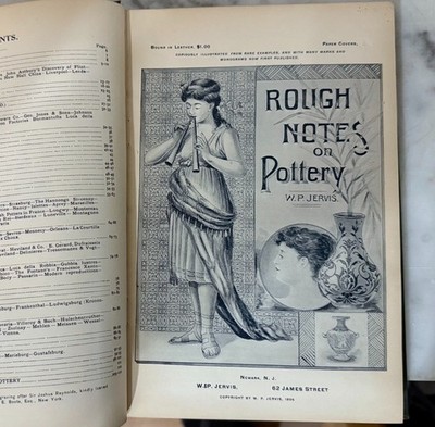 1896 - ROUGH NOTES ON POTTERY - BY WILLIAM P. JERVIS - HARDCOVER