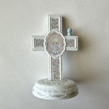 Precious Moments Ceramic Floral Cross Christianity