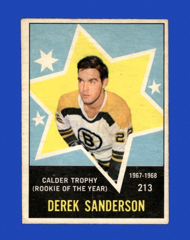 1968-69 O-Pee-Chee Set-Break #213 Derek Sanderson Calder Trophy VG-VGEX