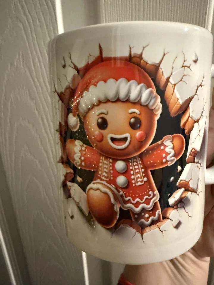 Gingerbread Man Novelty Christmas Cup Ideal Gift/ Stocking Filler