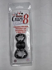 California Exotic Novelties Vibrating Crazy 8 - Black - NEW!