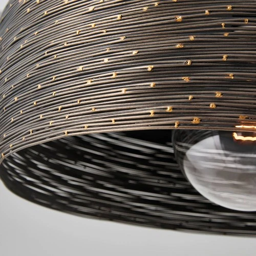 Capital Lighting 17" Wide Woven Steel and Gray Iron Pendant Light - Picture 3 of 5