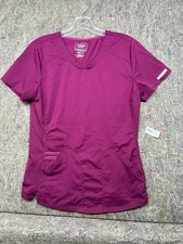 Cherokee Womens Scrub Top Revolution V-Neck Short Sleeve Purple SP