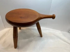 Vintage Wood Milking Stool Foot stool Farm Rustic Primitive Country 1956