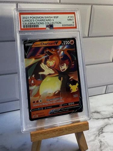 2021 Pokemon SWSH BSP Lance's Charizard V Celebrations Collection #133 PSA 9