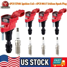 4x Ignition Coil and 4x Iridium Spark Plug For GMC Terrain 2.4L 2010-2017 UF491