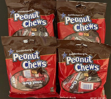 Original Dark Chocolate Goldenberg's Peanut Chews - LOT OF 4 BAGS