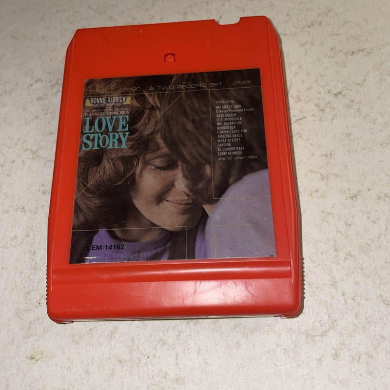 Vintage 8 Track Tape...Love Story/Ronnie Aldrich and His Two Pianos