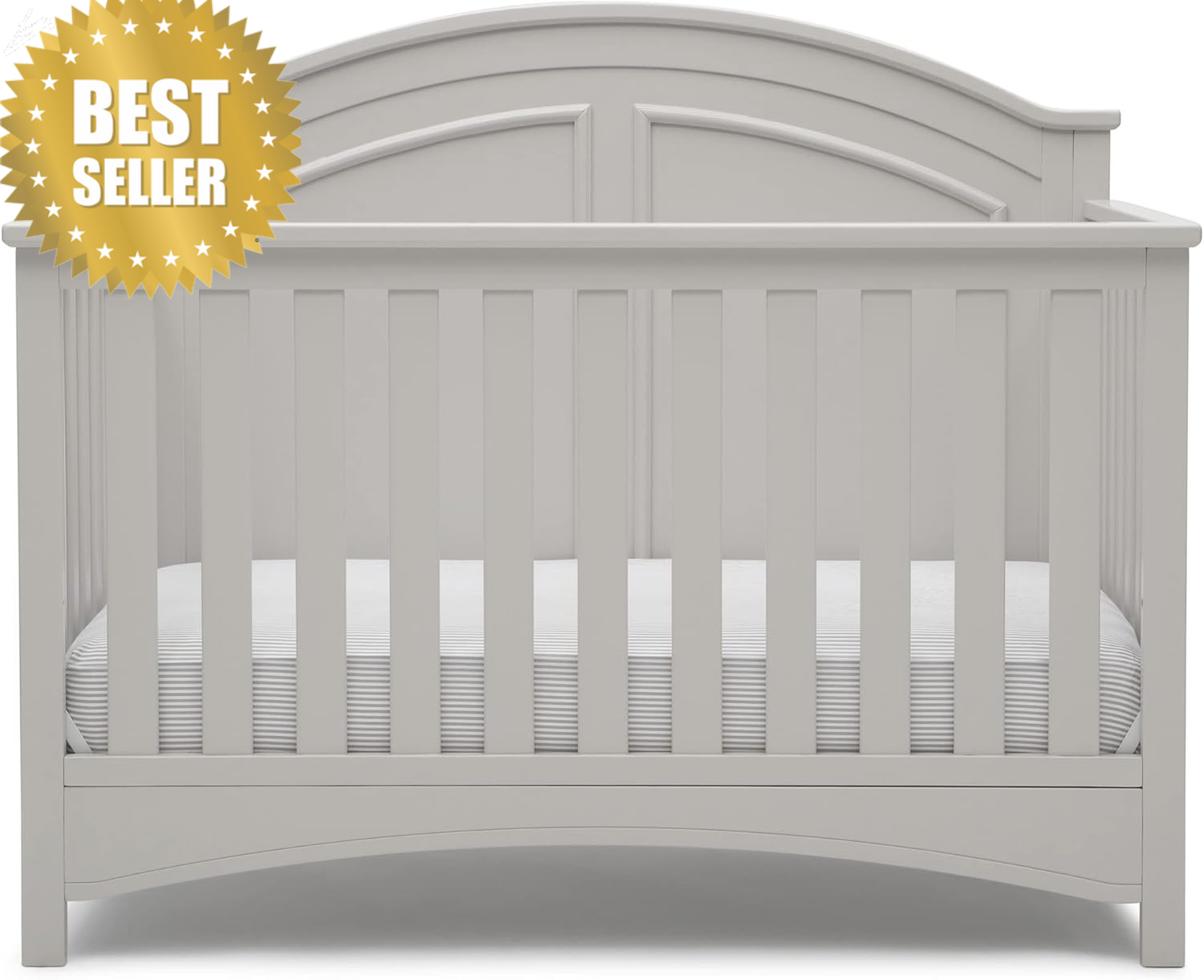 Perry 6-in-1 Convertible Baby Crib Greenguard Gold Moonstruck Grey