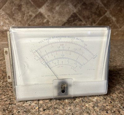 Vintage Hickok Model 86H Voltage Standing Wave Ratio Gauge Meter Panel Untested