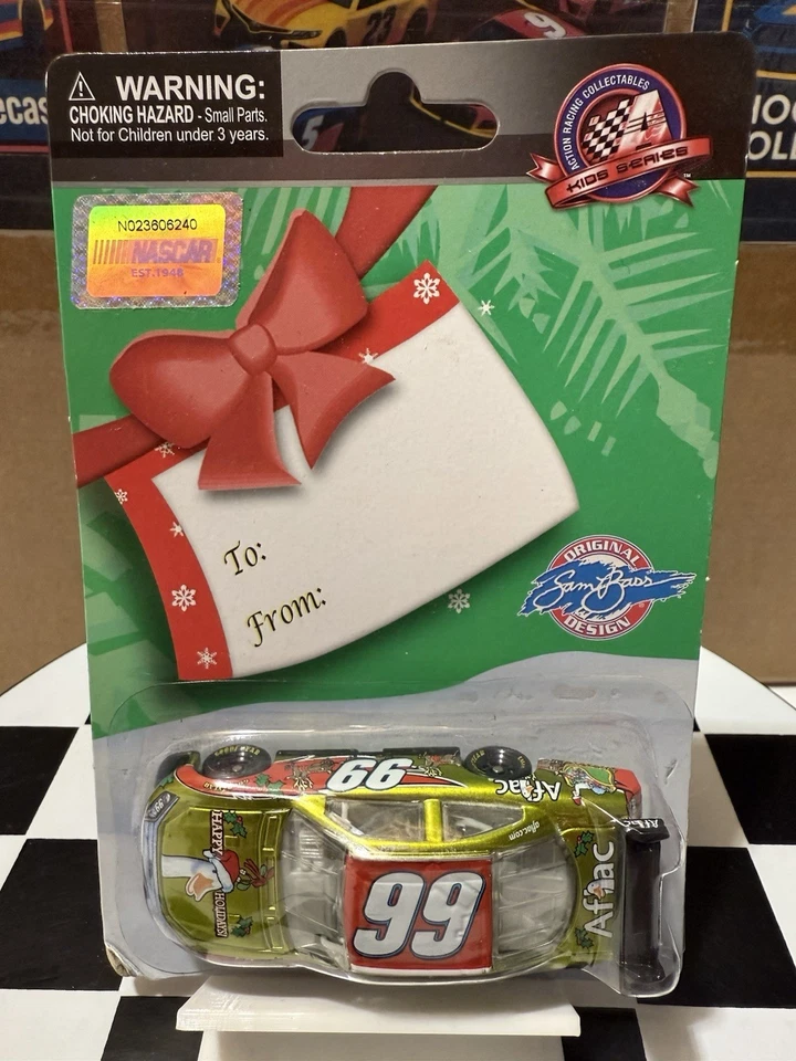 RARO* CARL EDWARDS #99 AFLAC SAM BASS VACACIONES 2009 1/64 CUNA COLOR LÍQUIDO FUNDIDO A PRESIÓN Foto 3 de 4