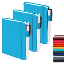  3 Pack Pocket Notebook Journals, Mini Cute Small Journal Notebook Bulk 3 Teal
