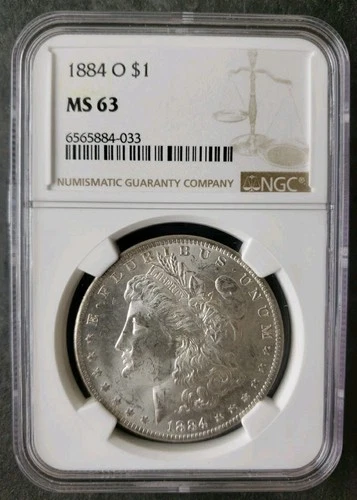 1884 O $1 Morgan Silver Dollar NGC MS63