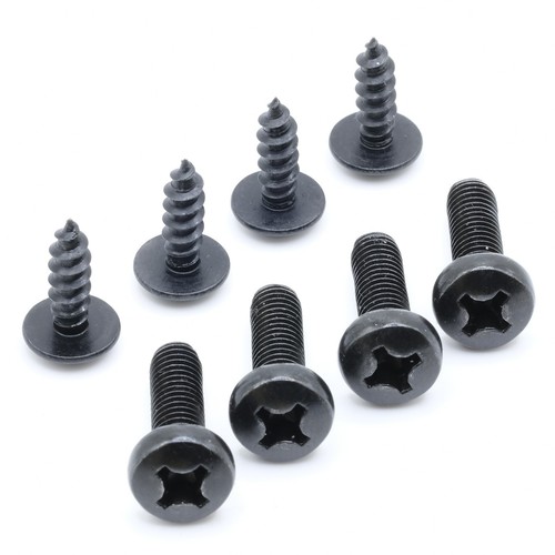 Tornillos de acero inoxidable para placas de matrícula Honda Fit (juego de 8, negro) - Imagen 2 de 2