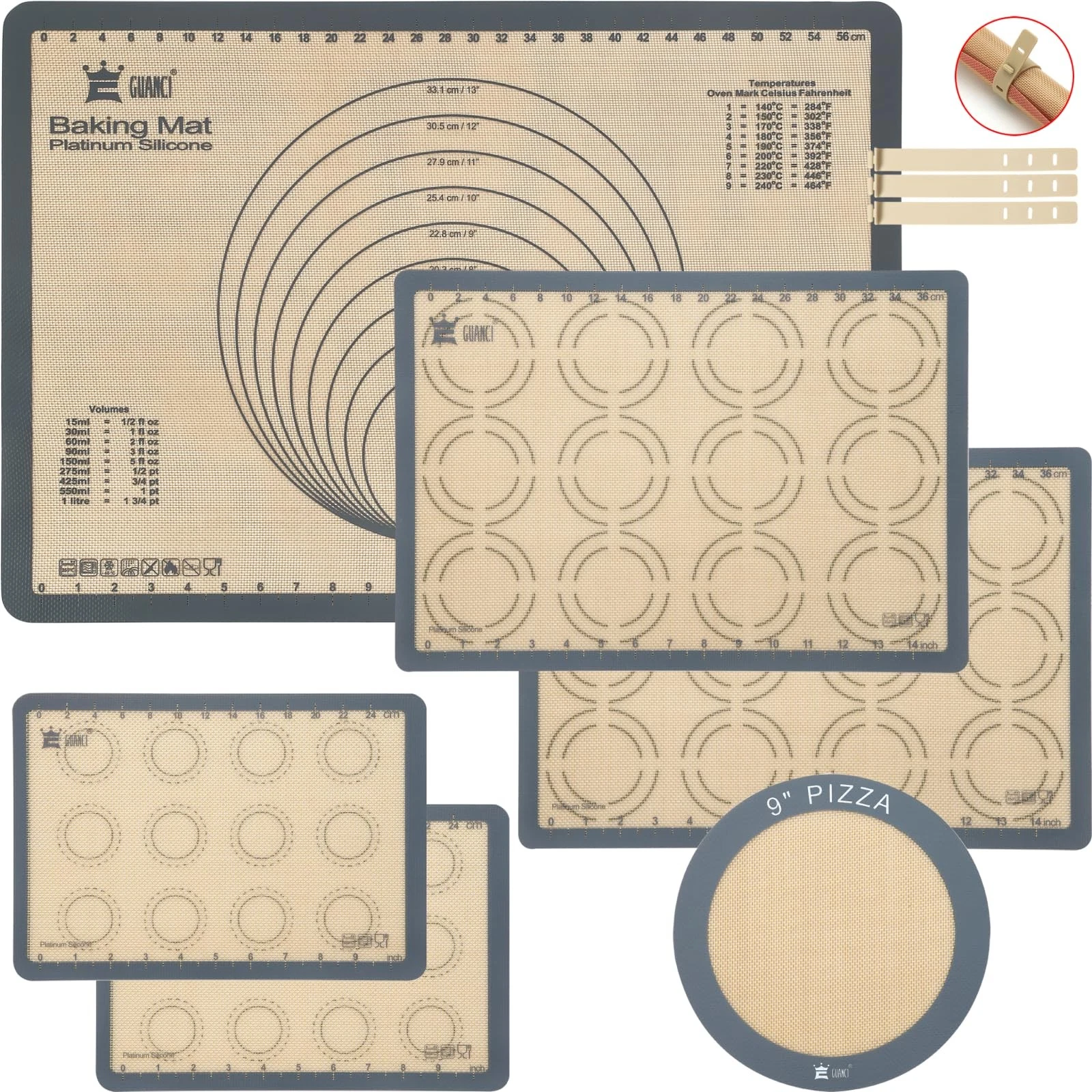 Silicone Baking Mat Set of 6, Premium Food-, Non-Stick, Reusable Bakeware Mat...
Opens in a new wind