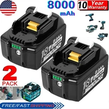 2pack 8.0ah For Makita 18V LXT Battery BL1830 BL1860 BL1840 Battery