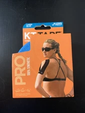 KT Tape Pro Elastic Sports Tape 100% Synthetic Laser Blue 20 Precut 10" Strips