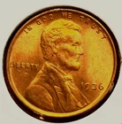 1936-P Lincoln Wheat Cent Penny GEM RD BU From an Original Bank Roll