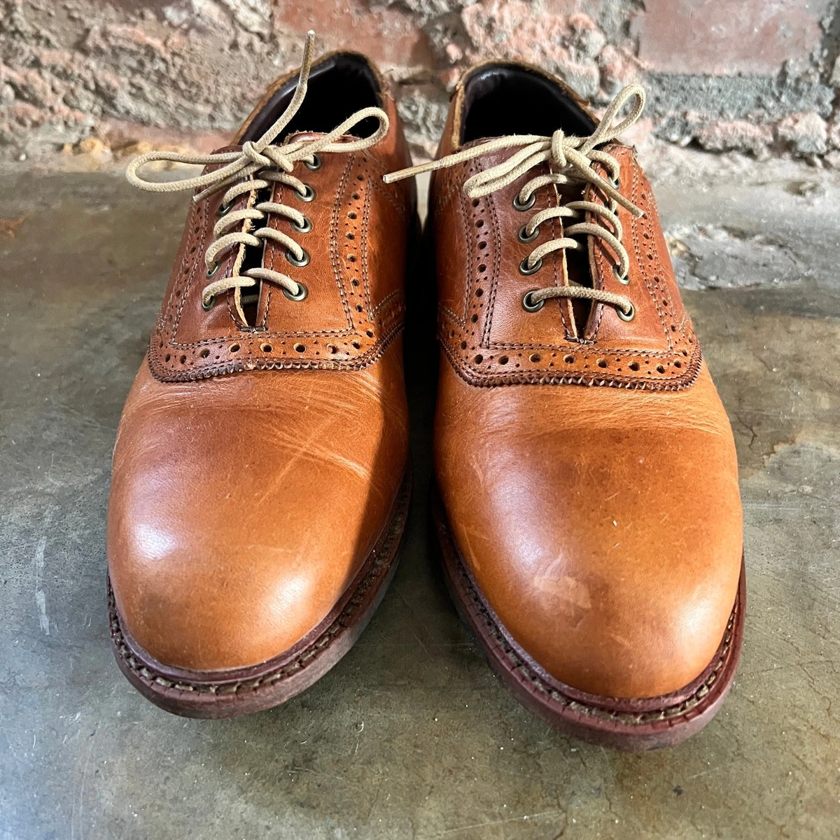 Allen Edmonds Finch Saddle Oxford Leather Dress Shoes - 9.5D E Wingtip Solid Dress Shoes for Men for sale | eBay main image 3