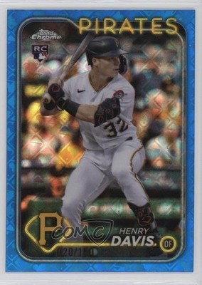 2024 Chrome Logofractor Edition Blue Refractor 20/150 Henry Davis Rookie RC 1i72