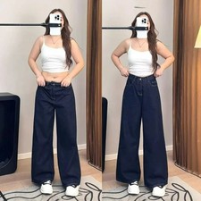 Women High Waist Wide Leg Denim Pants New Casual Loose Trousers Spring Summer So