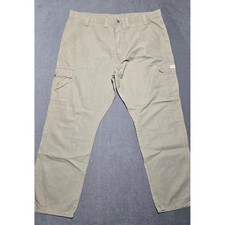 Wrangler Authentic Comfort Cargo Pants Men's 44x32 Beige Work Utility 70L3WML