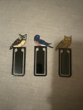 Hand Painted Birds Bookmarks Set of 3 4  