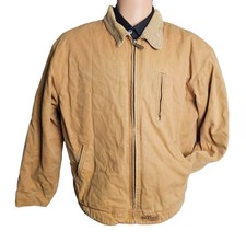 Brazos Premium Work Series Canvas Brown Insulated Jacket Men L Rugged Outdoor