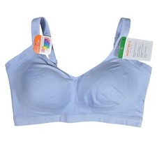 Warners Easy Does It Seamless Stretch Wireless Bra Light Blue RM3911A Large NWT