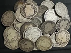 $20 Face 50c Barber Silver Half Dollars (2) Rolls Mixed Dates/Mints FULL DATES
