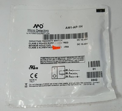 1 NEW MICRO DETECTORS AM1-AP-1H INDUCTIVE PROXIMITY SWITCH NNB ***MAKE OFFER***