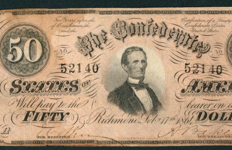 $50 1864 Confederate States of America ** PAPER CURRENCY AUCTION