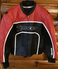 Joe Rocket Racing Superbike Sports Leather Motorcycle Jacket Red Black Small S