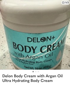 2x Delon Body Cream with Argan Oil Ultra Hydrating 16oz Paraben Free New