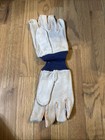 NOS Vintage Men's Cotton & Leather Work Gloves — photo 4
