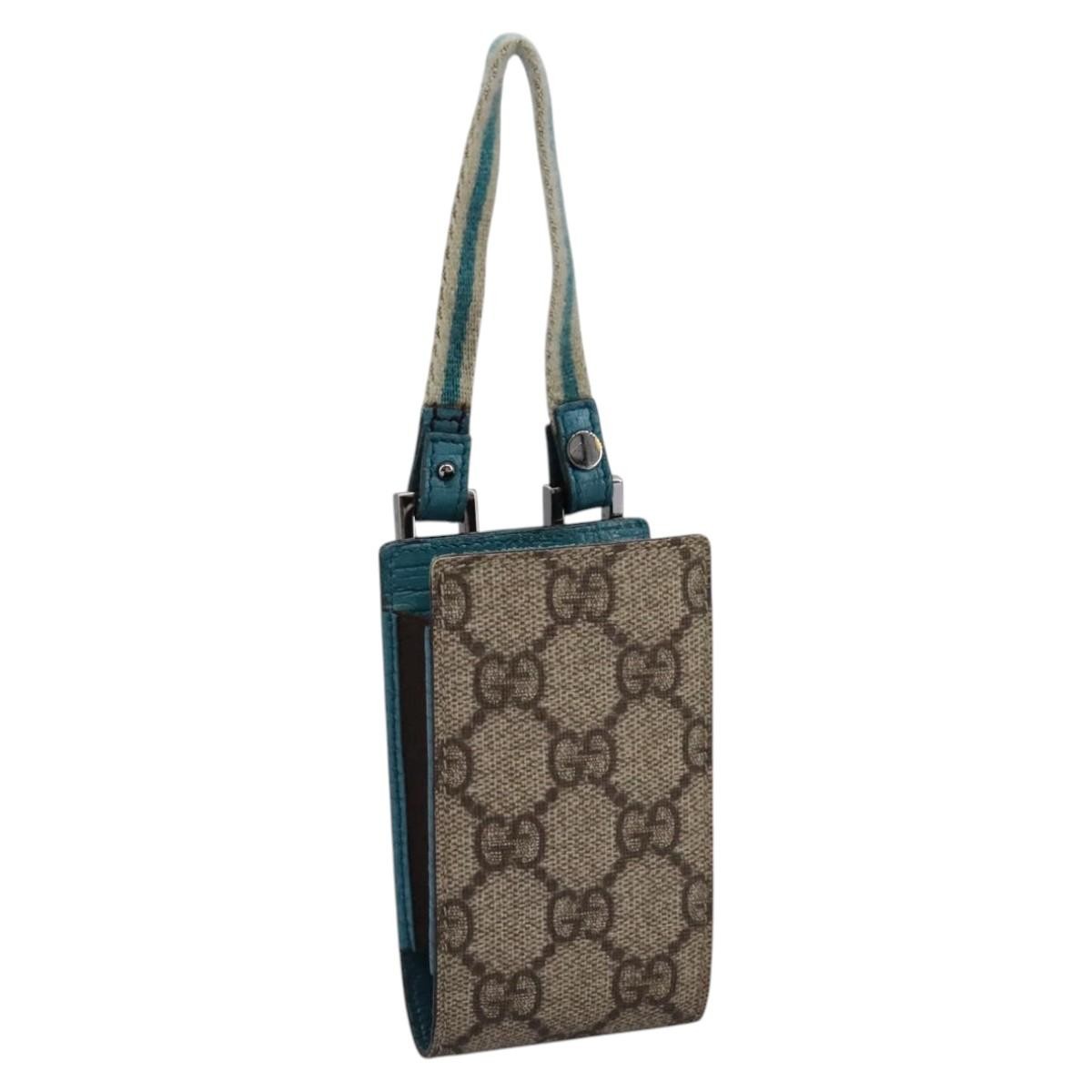 GUCCI GG Supreme Pouch PVC Leather Beige 125848 Auth 113564 | eBay