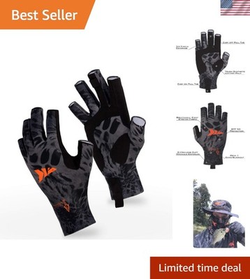 Ambidextrous Sol Armis Fishing Gloves with Extra-Long Cuff for Full Sun Coverage