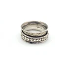 Vintage Mexico 925 Sterling Silver Spinner Band Ring Hammered Fidget Size 10 US